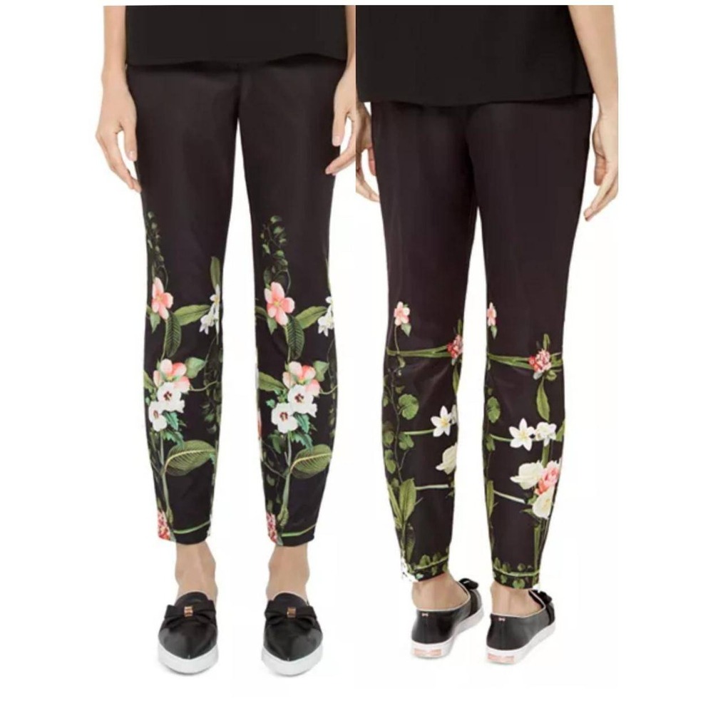 Ted Baker Hadas Secret Trellis Ankle Zip Trousers Pants Size 1 US 4